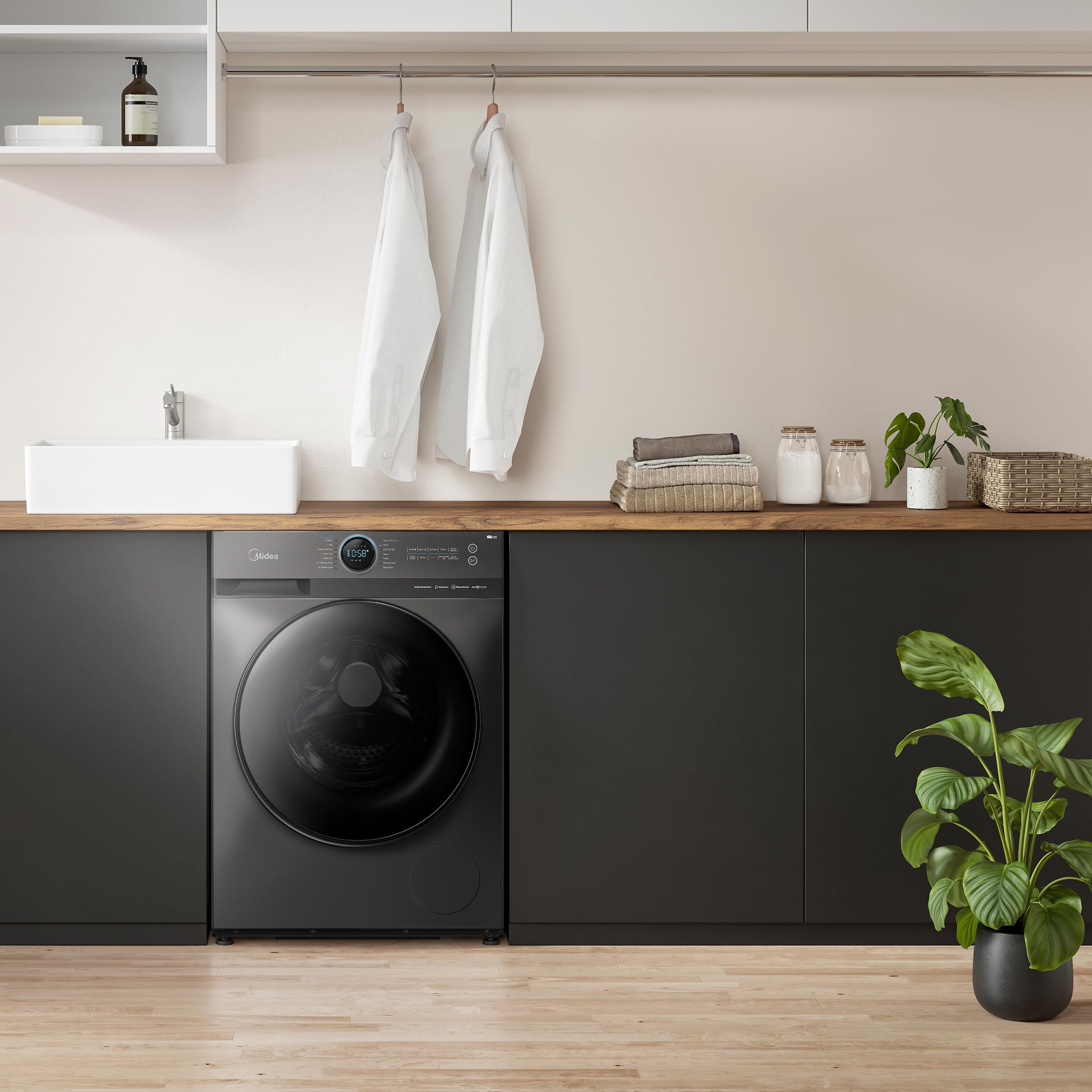 Midea 12/8 KG Smart Washer Dryer with BLDC Inverter Motor, 1400